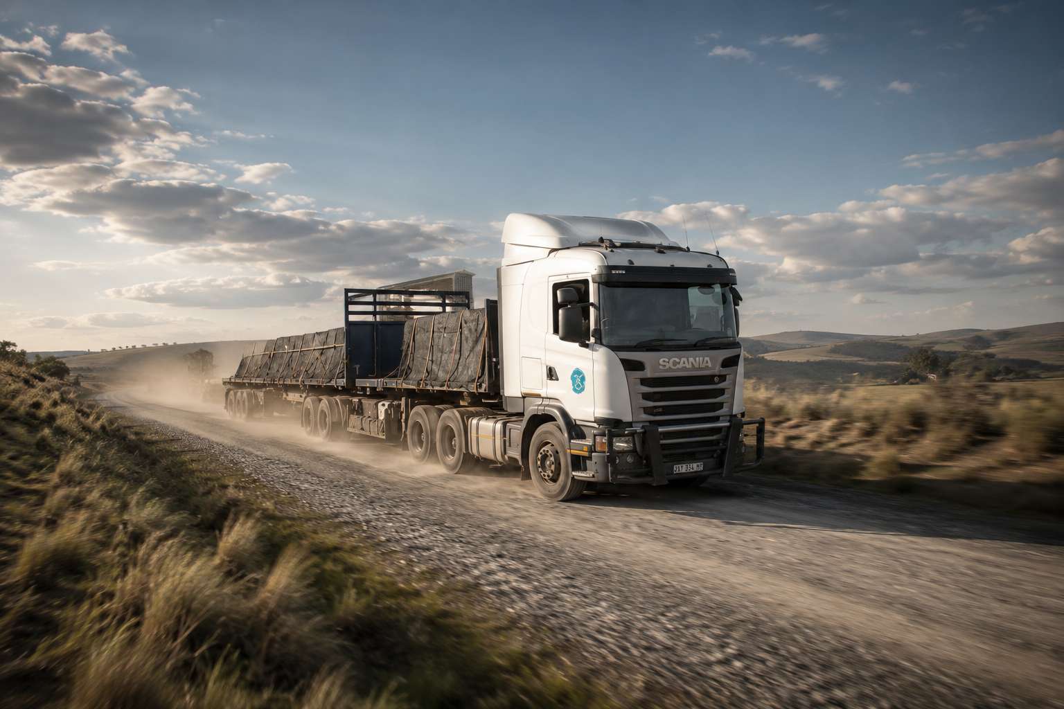 Regional freight vehicle operating on a variable road surface